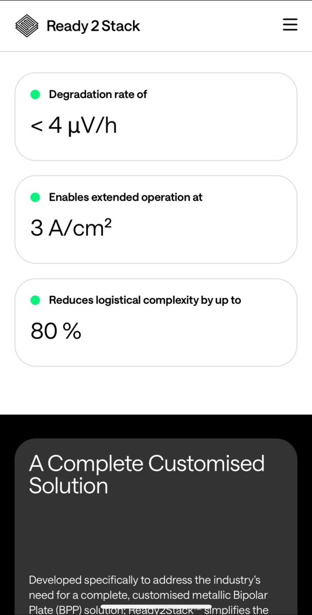 Ready2Stack — mobile view showing product overview 2